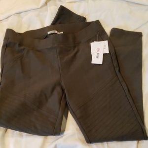 Olive moto leggings size medium